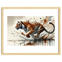 Dynamic Tiger In Motion