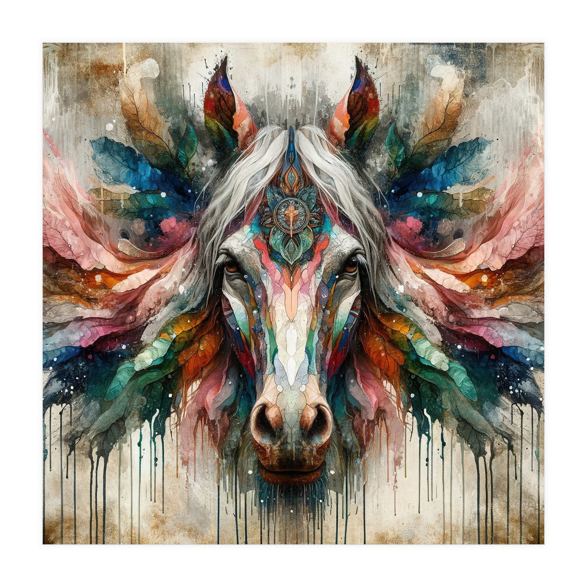 Ornate Horse Portrait (Print Only)