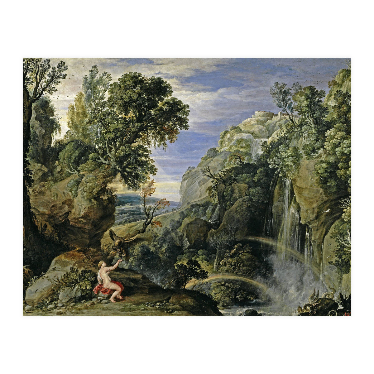 Pedro Pablo Rubens; Paul Bril / 'Landscape with Psyche and Jupiter', 1610; ca. 1630, Flemish Scho... (Print Only)