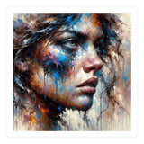 Intense Abstract Side Portrait (Print Only) thumbnail