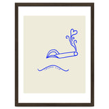 Smoked Love, Line Art Drawing Sketch, Minimalism Doodle Woman Cigarette Cigar Smoke, Eclectic Bohemian Framed thumbnail