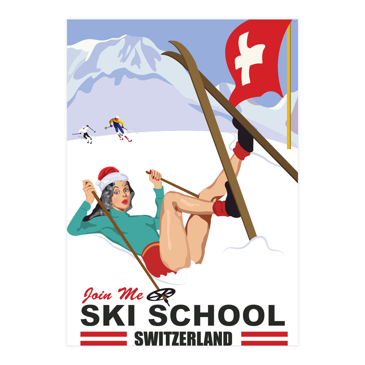 Join Ski School in Switzerland (Print Only)