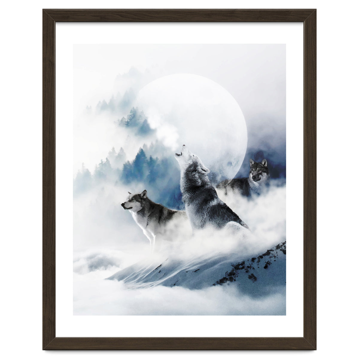 Winter Wolves, Wildlife Wolf Wild Dogs, Snow Full Moon Animals Photography Love Digital