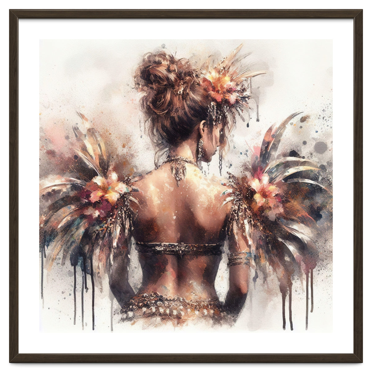 Ornate Floral Back Portrait
