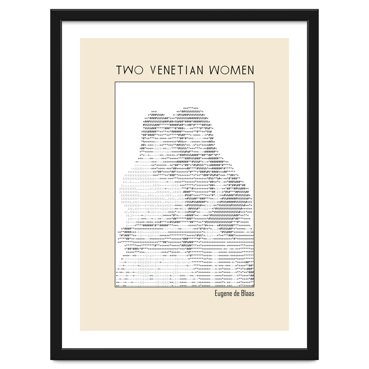 Two Venetian Women – Eugene de Blaas (ascii art)
