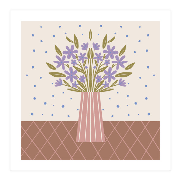 Flower Vase Mocha Mousse (Print Only)
