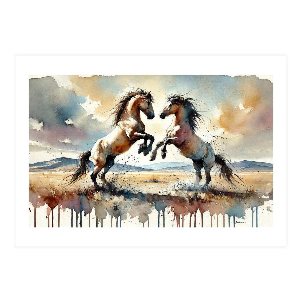 Rearing Horses (Print Only)