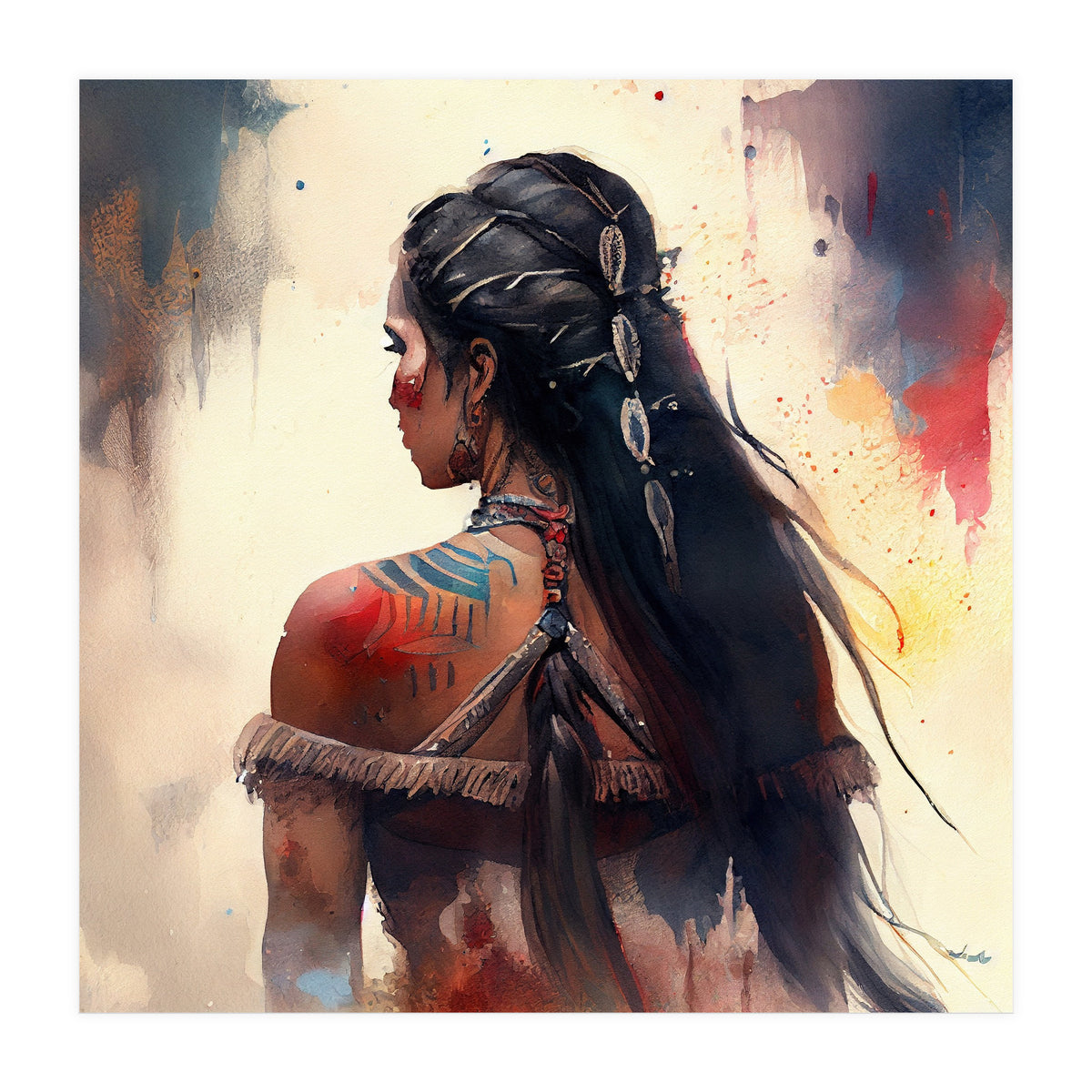 Powerful Warrior Back Woman #2 (Print Only)