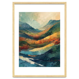 Textured Impasto Mountain Valley Landscape thumbnail