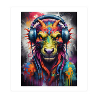 Dragon In Headphones Music (Print Only)