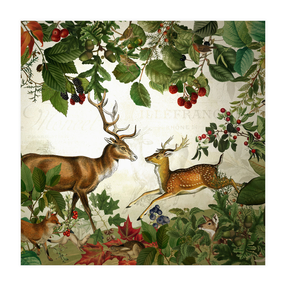 Nostalgic Autumn guardians of the forest 2 (Print Only)