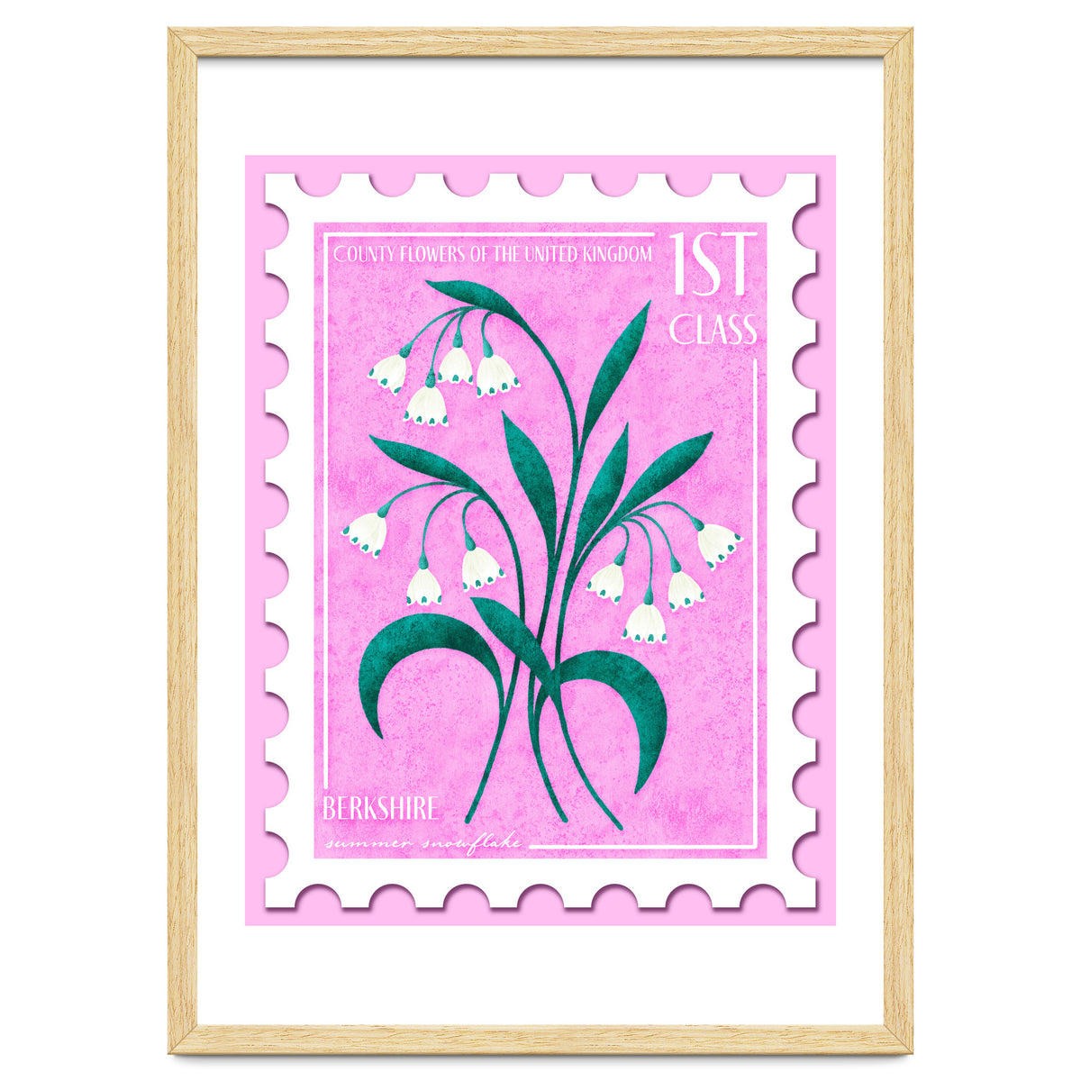 Berkshire Summer Snowflake Postage Stamp