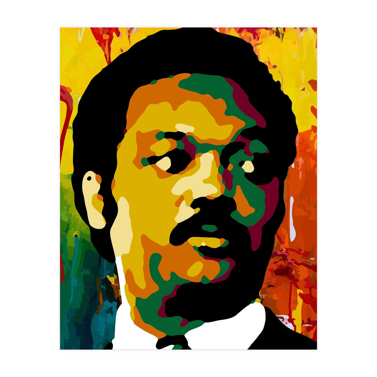Jesse Jackson Colorful Abstract Art (Print Only)