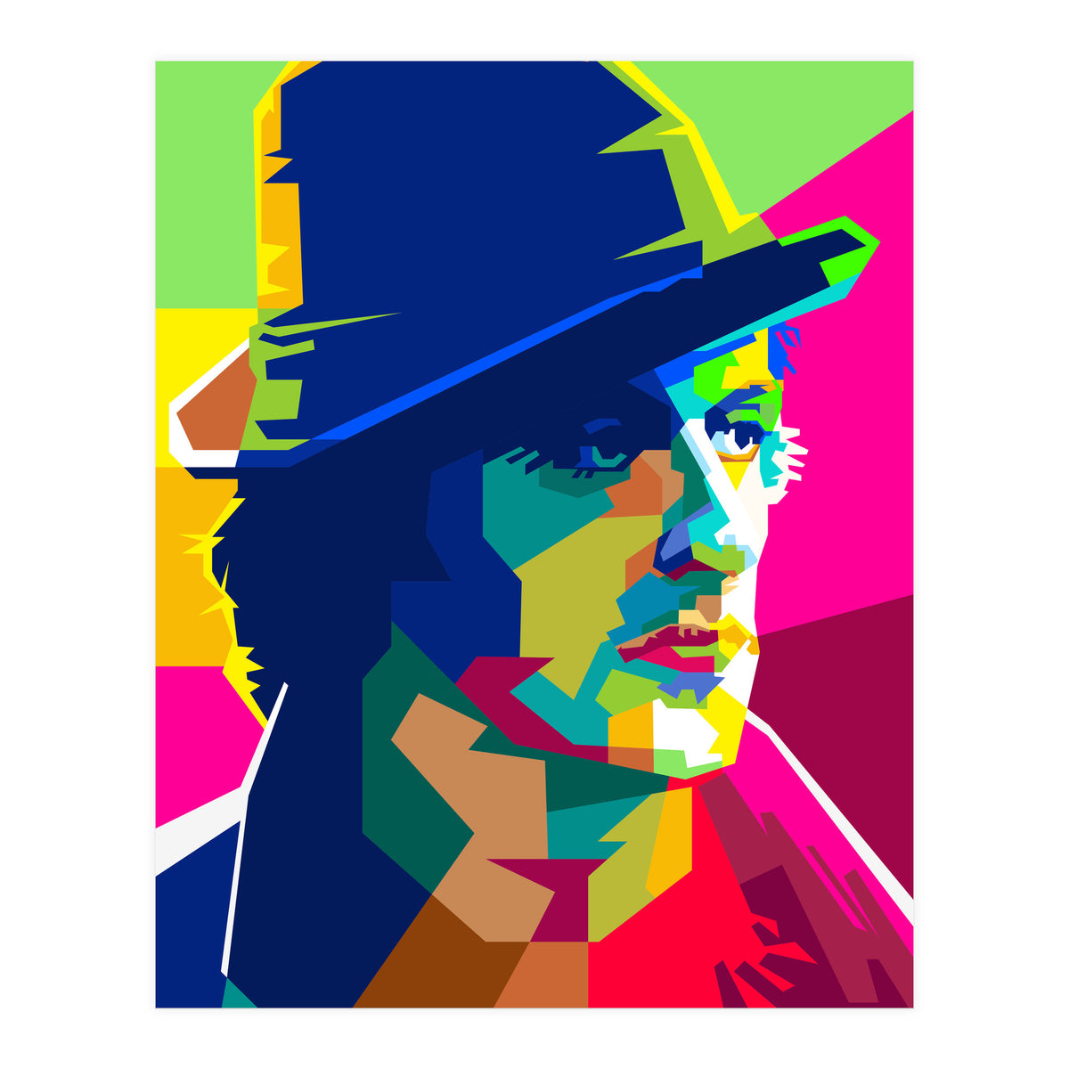 Sylvester Sly Stallone American Actor Pop Art WPAP    (Print Only)