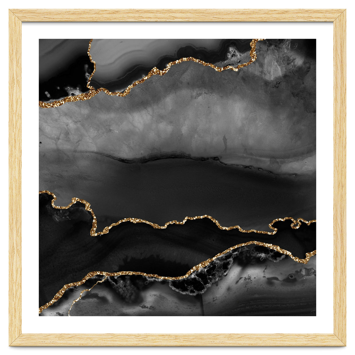 Black & Gold Agate Texture 02