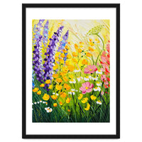 Sun-Drenched Wildflower Meadow Oil Painting