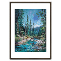 Whispers of the Azure Creek: A Textured Journey