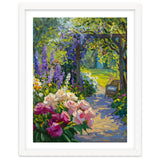 Serene Summer Garden Path Oil Painting thumbnail