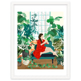 Introspection, Urban Jungle Bohemian Decor Plants, Self Care Plant Lady, Self Love Retrospection Analyse Positivity Mindset Fashion thumbnail