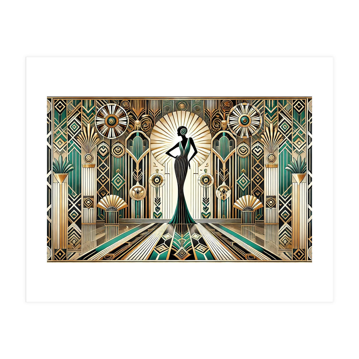 Art Deco Glamour Woman (Print Only)