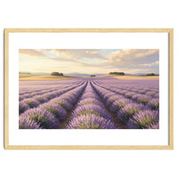 Provençal Sunset: Lavender Field Landscape