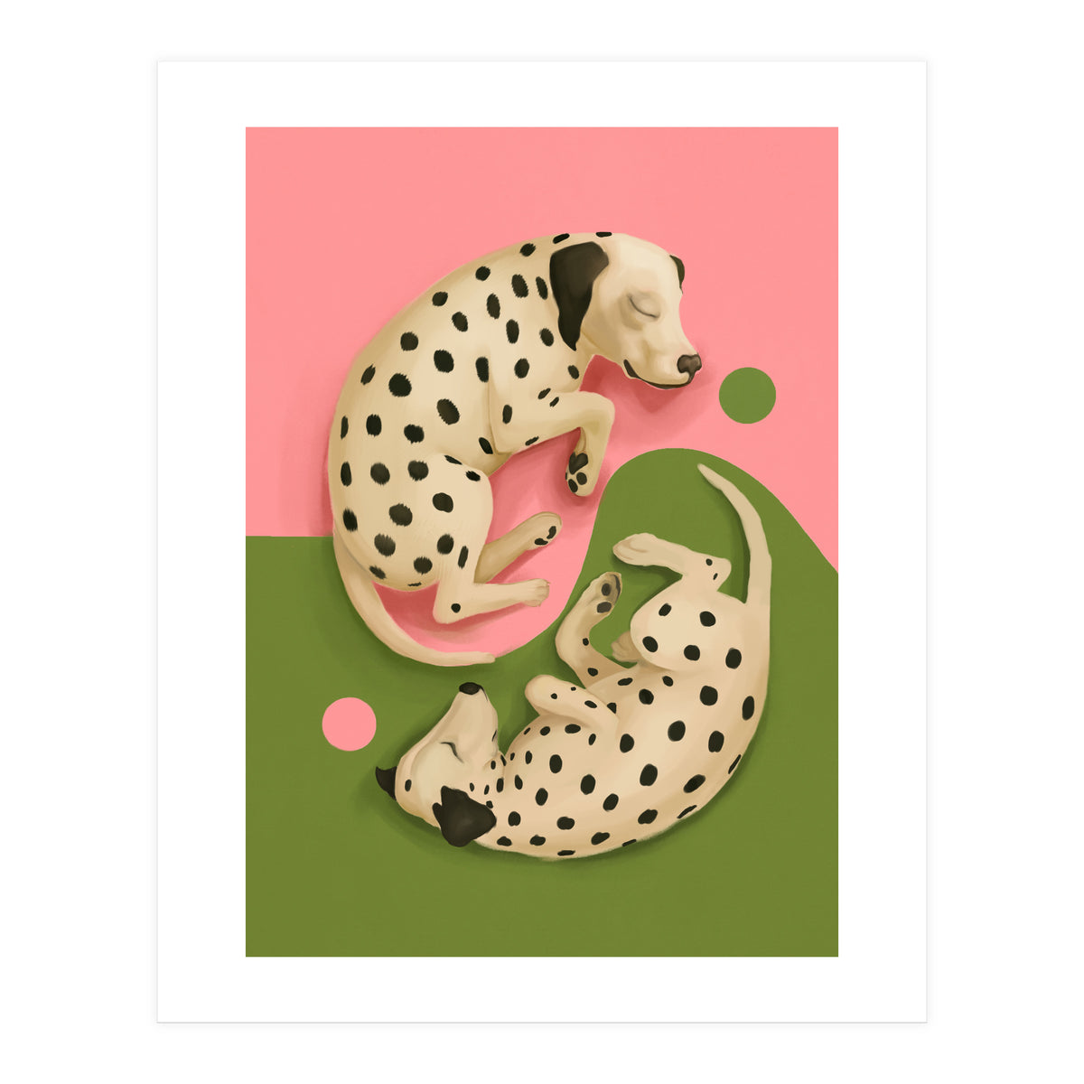 Yin And Yang Dalmatians (Print Only)