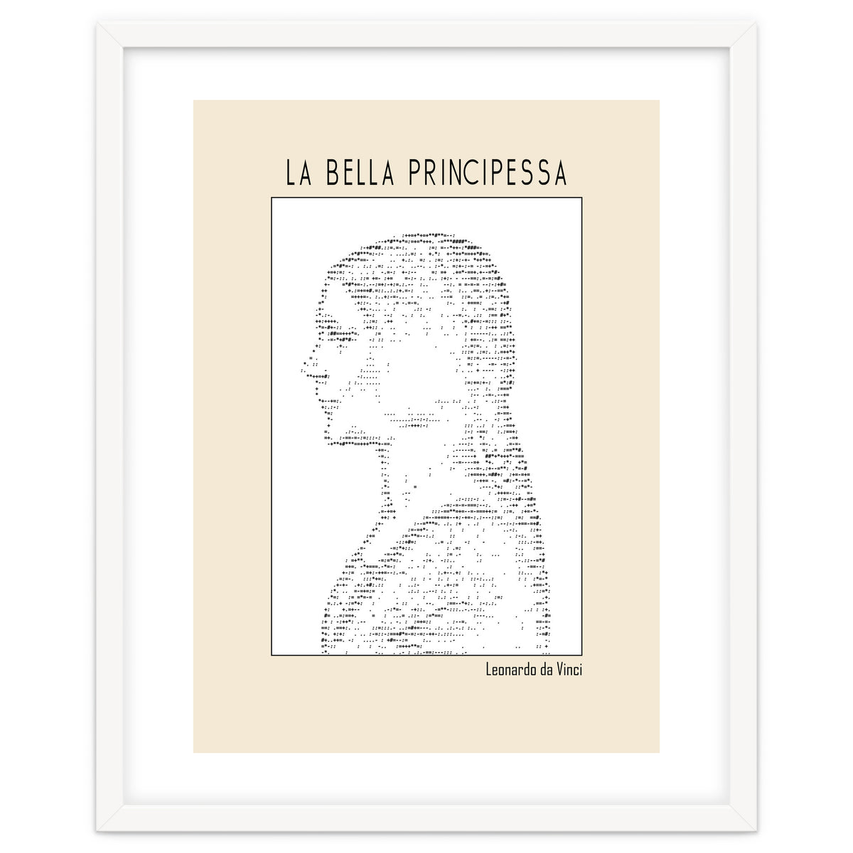 La Bella Principessa – Leonardo Da Vinci Ascii Art