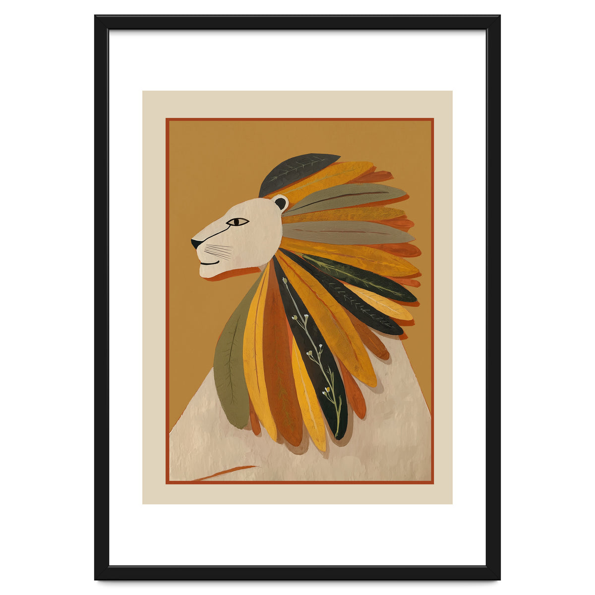 Leaf Mane Lion I