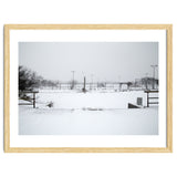 Baseball field covered in snow thumbnail