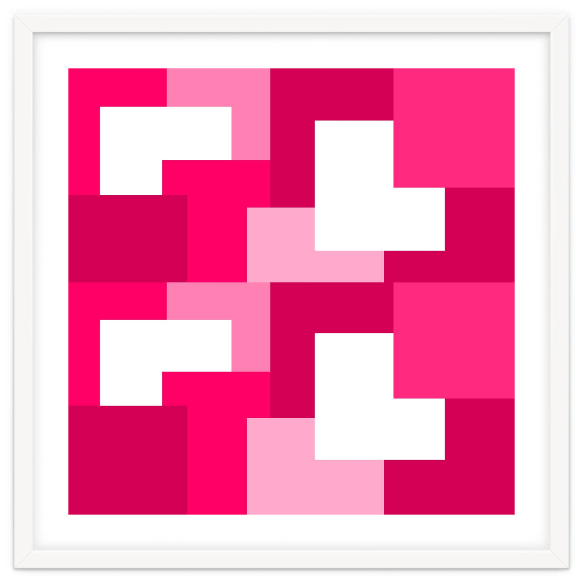 Pink Abstract Square Tiles
