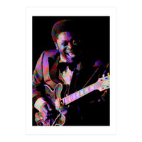 BB King. King Blues Guitarist. Blues Musician Legend Colorful (Print Only)