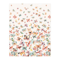 Watercolor Spring Butterflies Apricot (Print Only)
