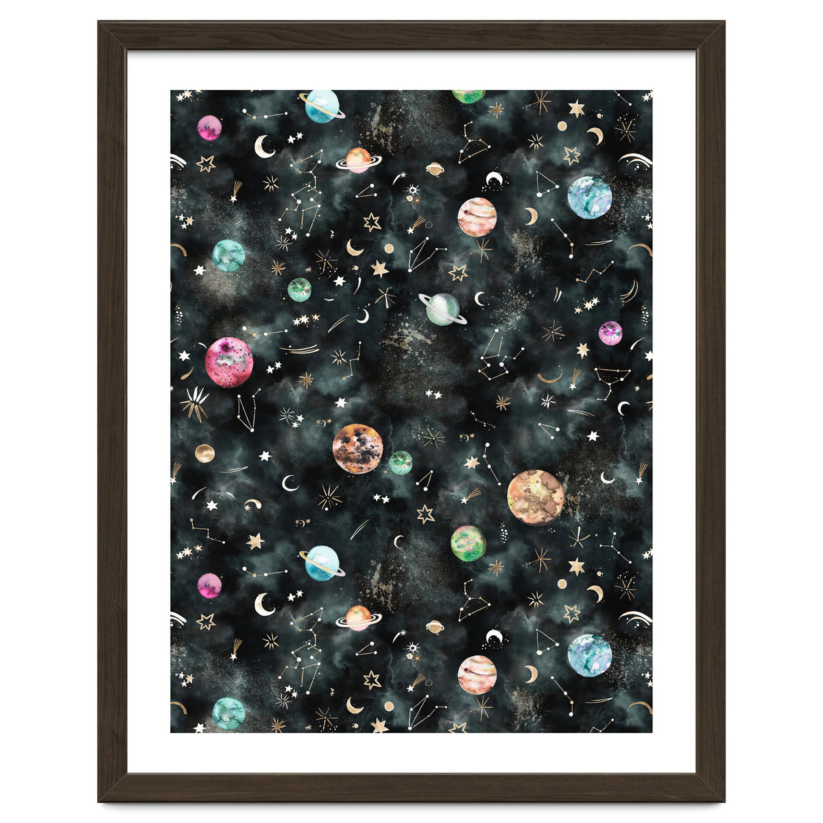 Galaxy Astrology Astronomy Constellations Gold