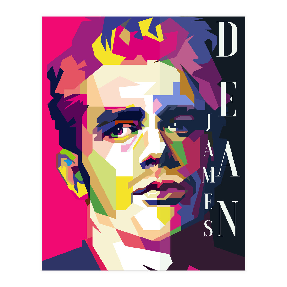 James Dean 60s Hollywood Movies Pop Art Wpap (Print Only)