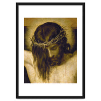 Crucified Christ (detail of the head). Cristo crucificado. Madrid, Prado museum.