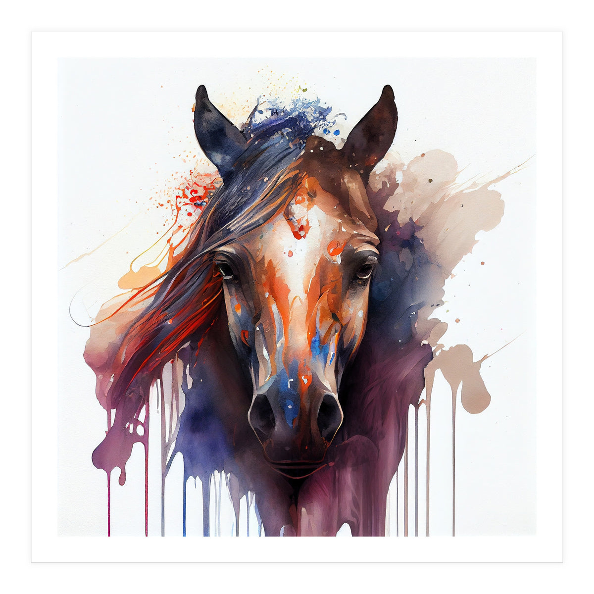 Watercolor Horse #1 (Print Only)
