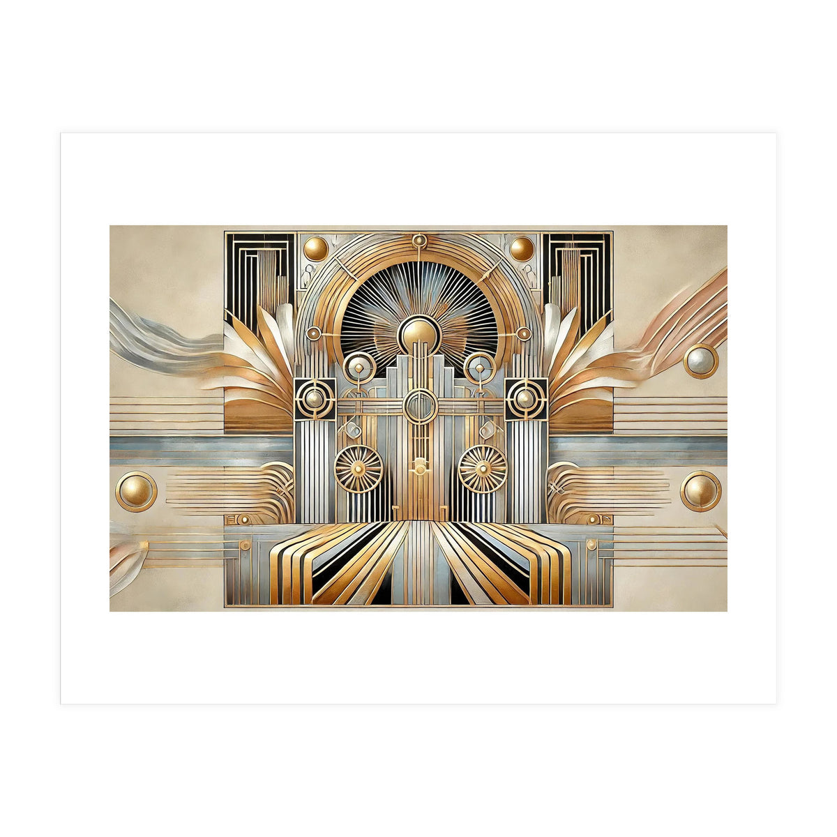 Art Deco Gold Architecture (Print Only)