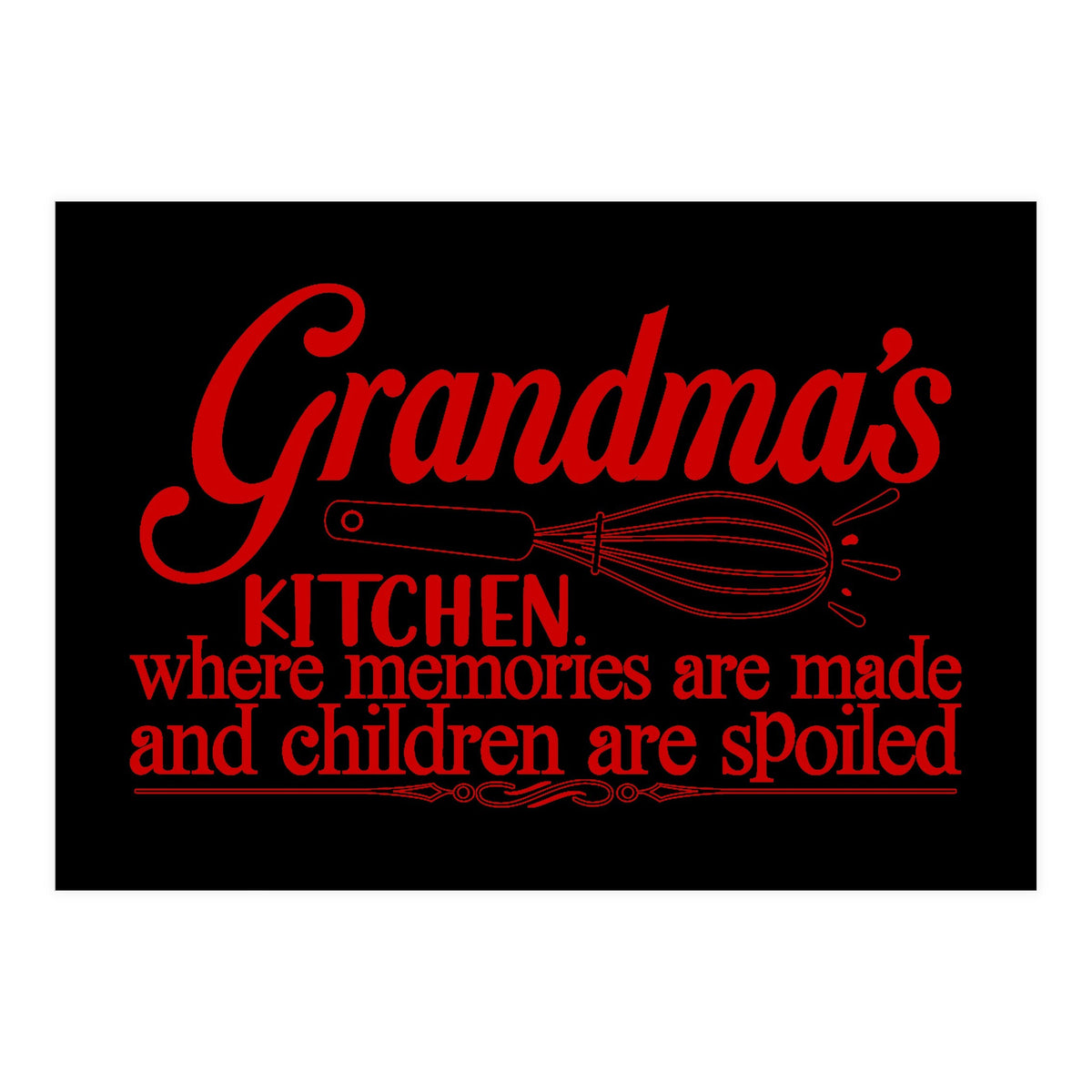 Grandmas Kitchen Where Memories Are Made And Children Are Spoiled  (Print Only)