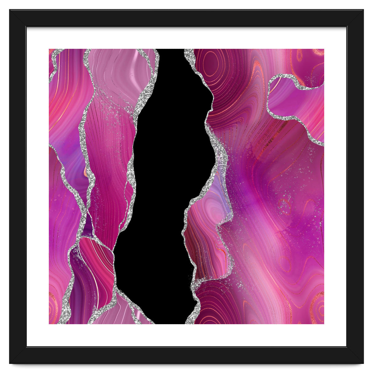 Magenta & Silver Agate Texture 01