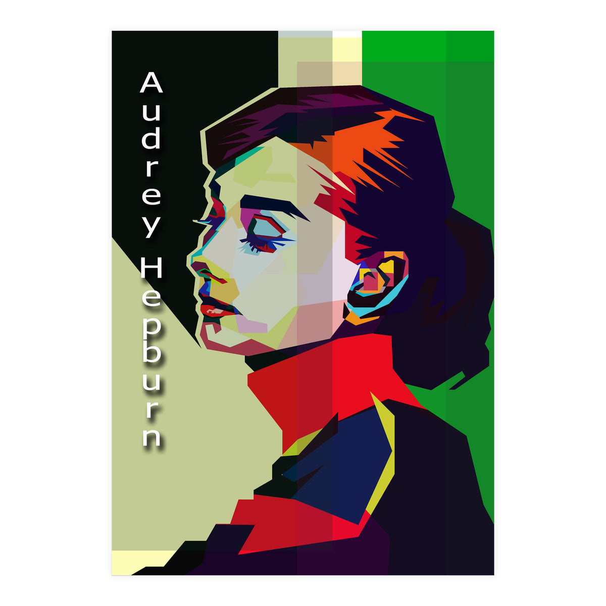 Beauty Audrey Hepburn Pop Art WPAP (Print Only)