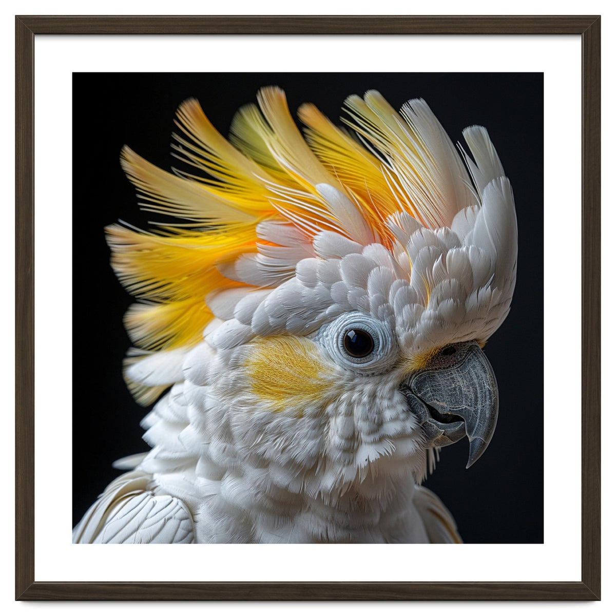 Close Up Of A Cockatoo With Yellow Crest