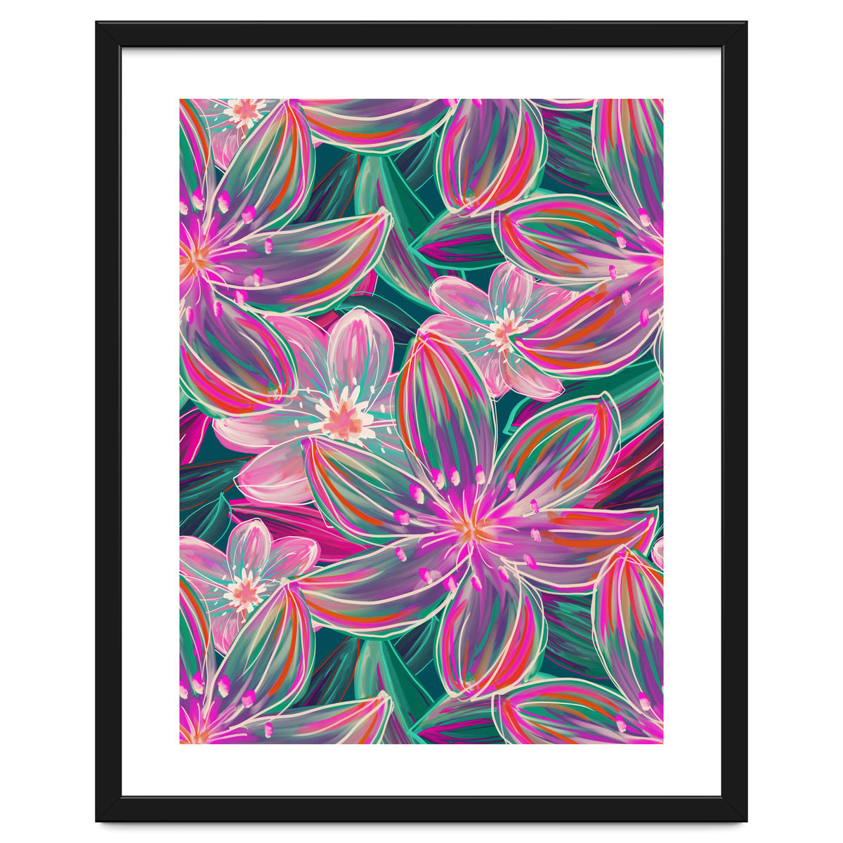 Fluo Bloom Purple & Emerald