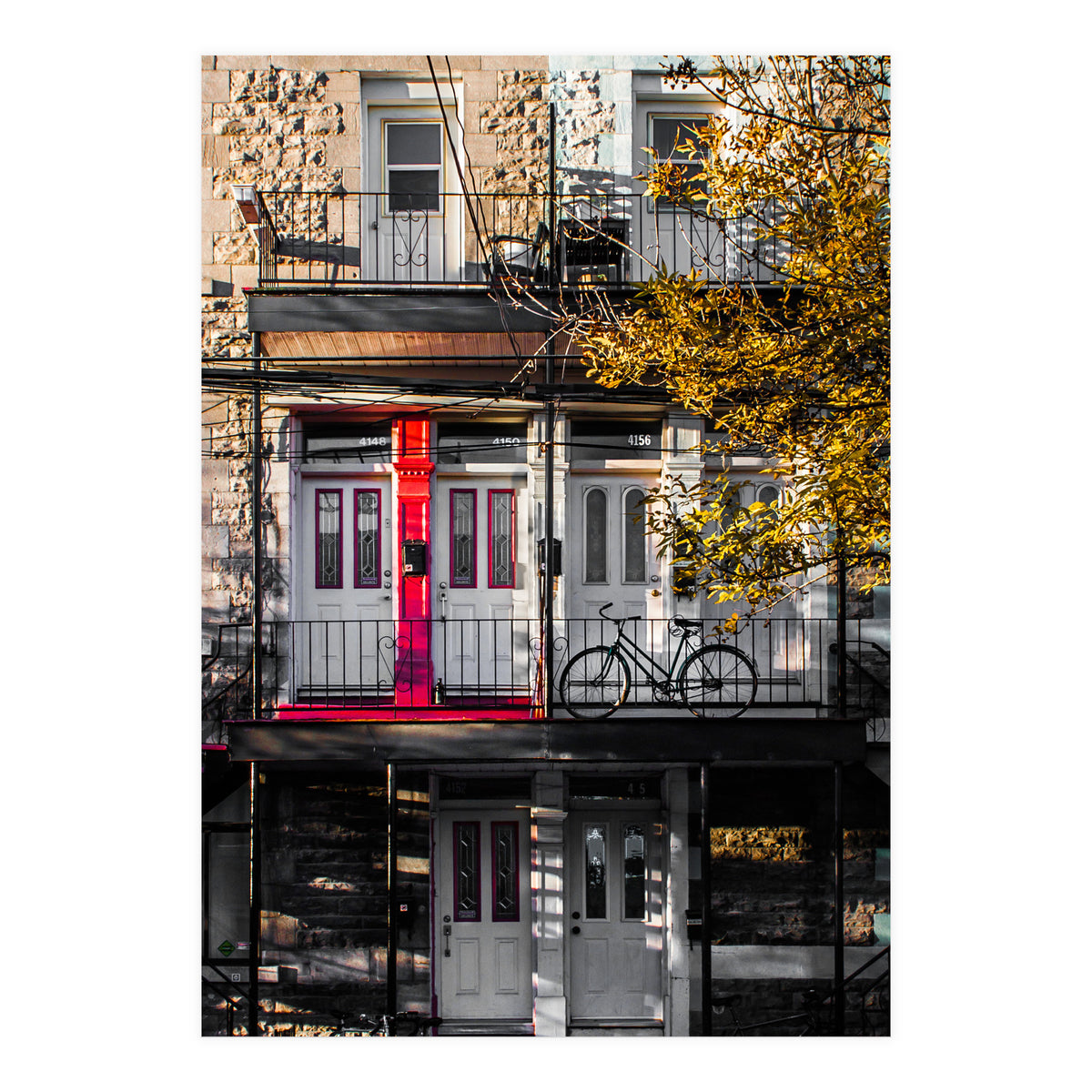 Montreal Bicycle Balcony No 1 Color Version (Print Only)