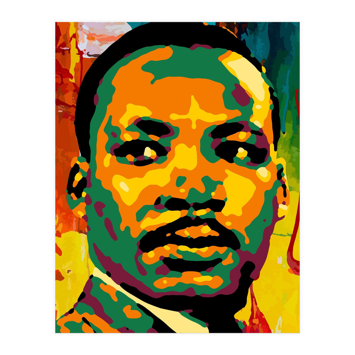 Martin Luther King Jr Abstract Art (Print Only)