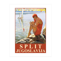 Split, Swimmer on a Rocky Coast (Print Only)