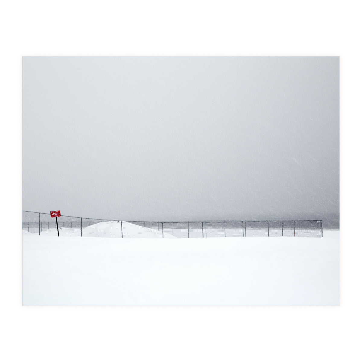 Fence in the winter seascape (Print Only)