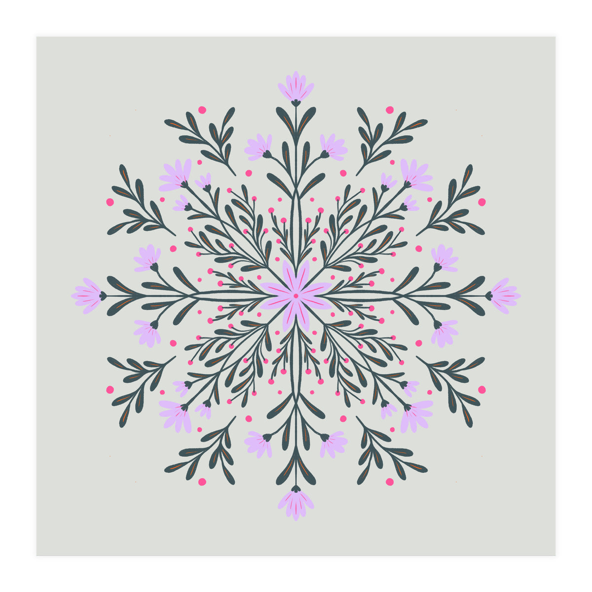 Spring Flowers Mandala (Print Only)