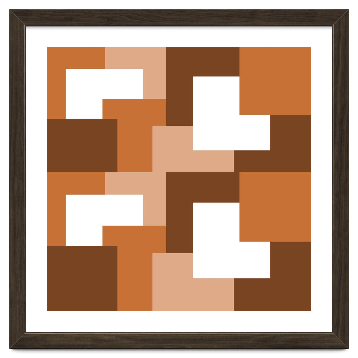 Brown Abstract Square Tiles