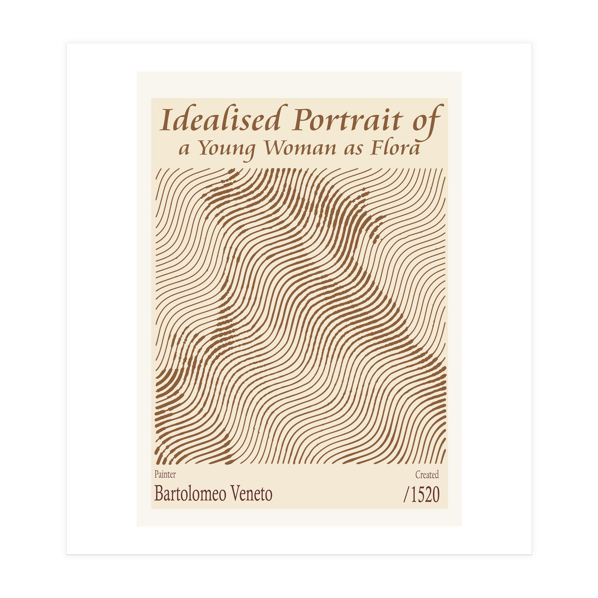 Idealised Portrait Of A Young Woman As Flora – Bartolomeo Veneto (1520) (Print Only)