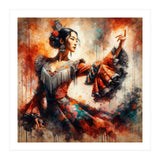 Majestic East Asian Flamenco Dancer (Print Only) thumbnail